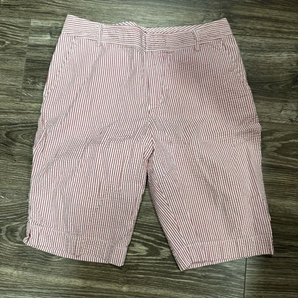 Chaps Size 8 Red Striped shorts